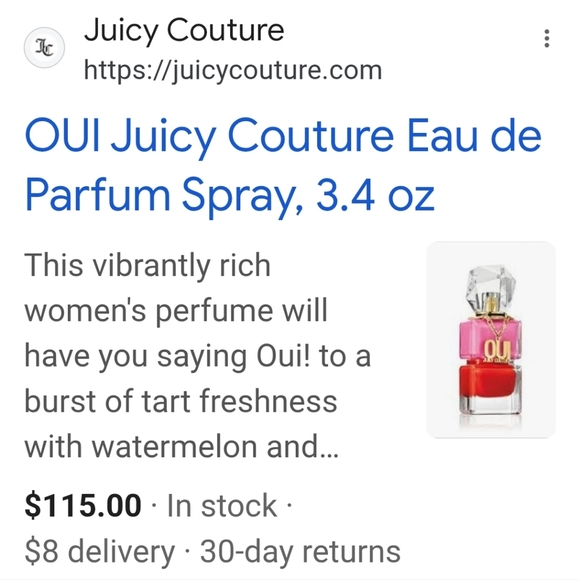 NEW-OUI Juicy Couture-E.D.P- 100ML / 3.4FL OZ - Picture 5 of 8